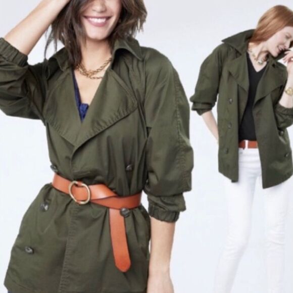 Cabi Womens Jacket S Double Breasted Relaxed Fit Trench Safari Lightweight - Picture 1 of 9